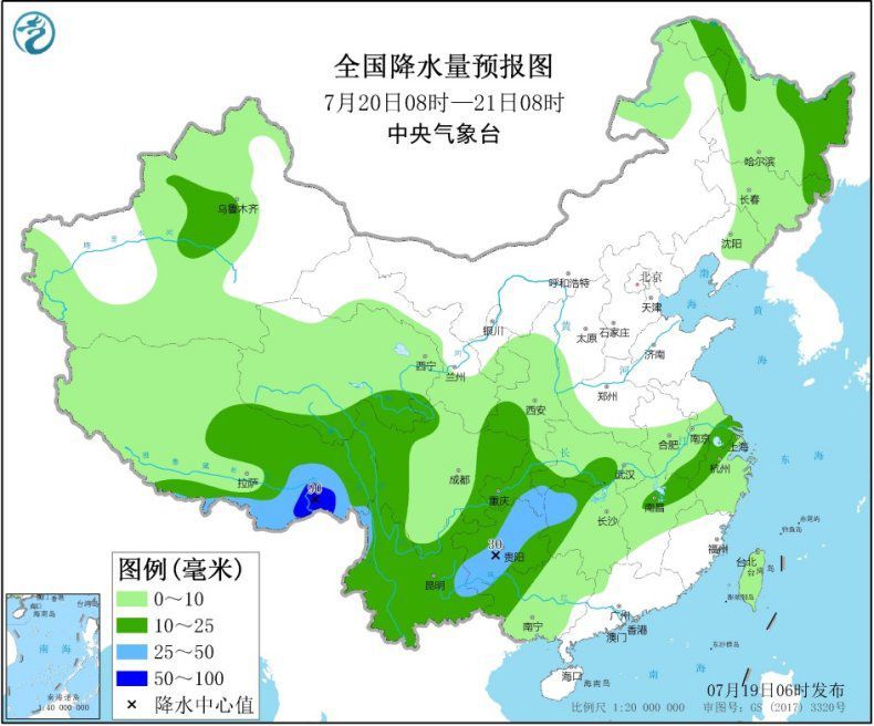 贵州|贵州江汉江淮江南北部等地有强降雨 江南华南等地高温