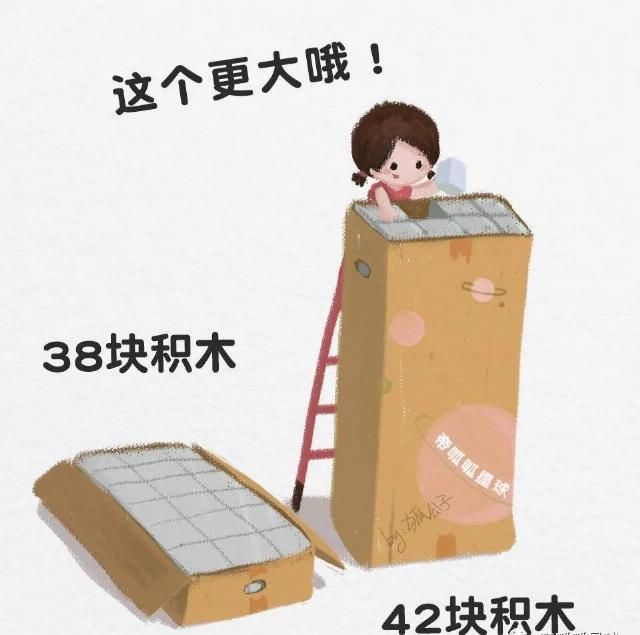 理解|我没有死记硬灌，就教会了4岁半的妞妞算面积和体积