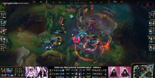  TES|LPL忍界大战尘埃落定，IG连拿两局险胜TES，积分榜第二！