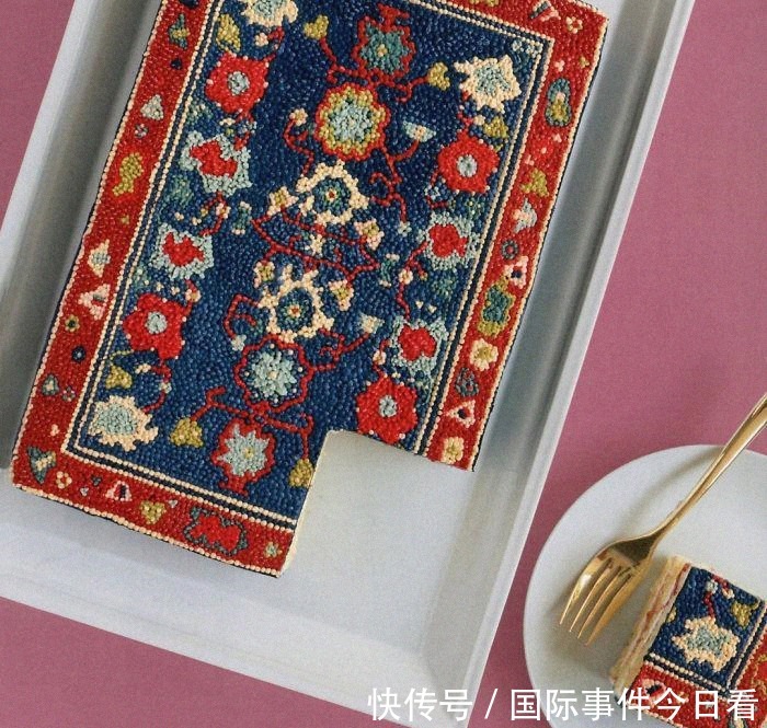 波斯|美烘焙师烤出“波斯地毯蛋糕”,既吸睛又漂亮