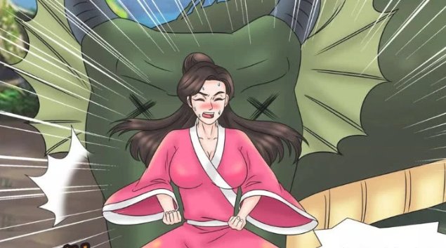 公主|搞笑漫画: 老杜为救公主斩恶龙, 若雪使出绝招取下龙角!