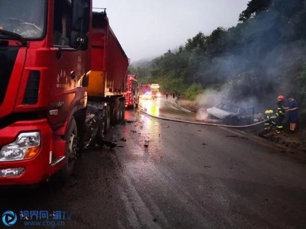  车辆|疲劳驾驶酿事故 烧毁车辆损失大