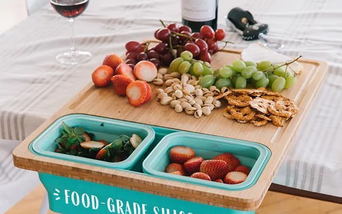  备菜|把砧板挖两个洞，切洗滤一次完成，备菜也可以很轻松