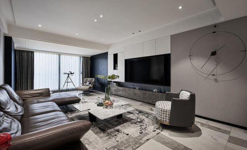 平米|现代风格三居室装修案例,124平米的房子装修多少钱?