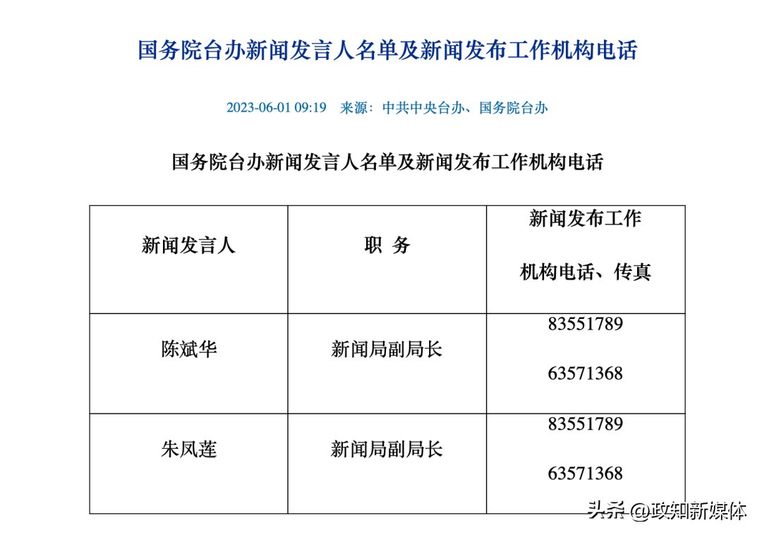 国台办重要岗位迎来新人！曾在台湾工作多年，与台陆委会官员“舌战”