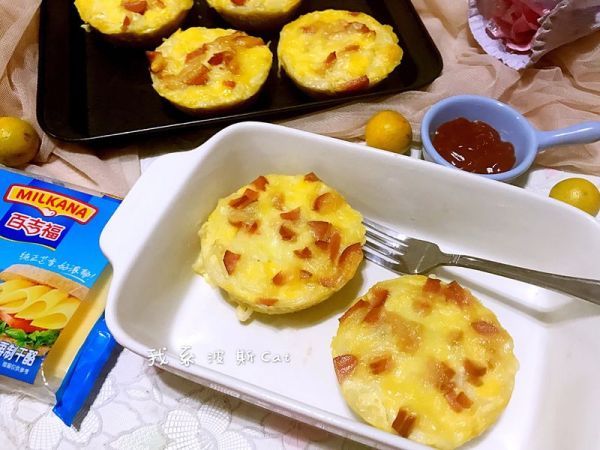 植物油|起司火腿面条焗鸡蛋