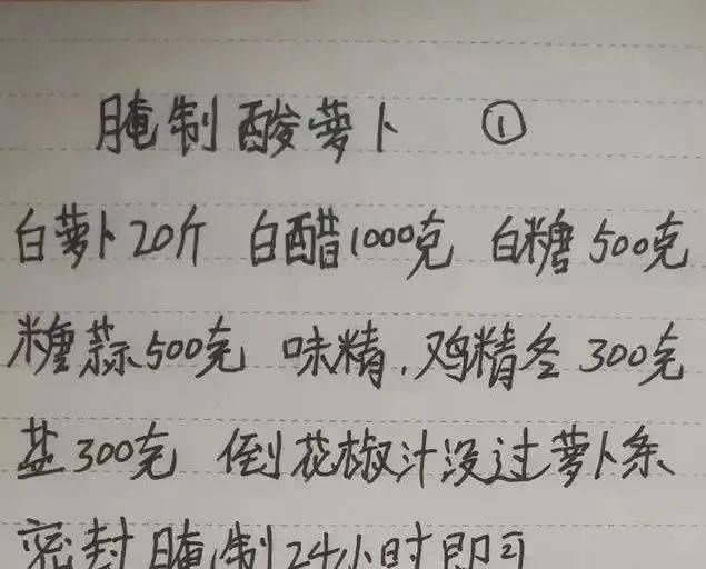  徒弟|老大厨退休前交给徒弟的手写配方本，总有一款是你需要的！