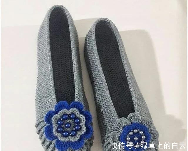  万能|拆下旧鞋子的鞋底，钩织几双万能平底鞋，天天都有新鞋穿，附教程