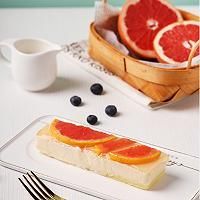  芝士|热量极低的西柚慕斯芝士条，颜值也高哦