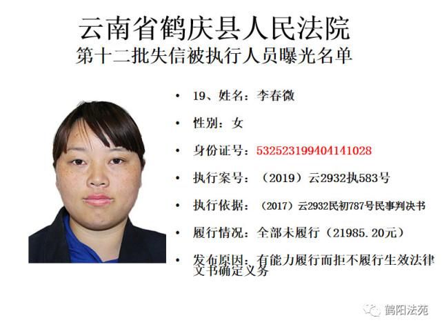 有人|又一批失信被执行人名单曝光,有人仅因为213元钱!