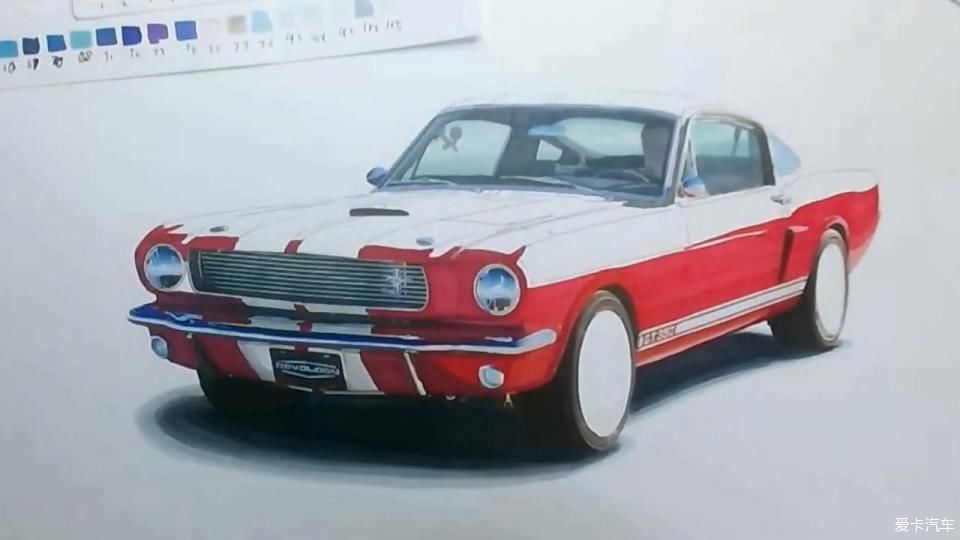 福特|【汽车手绘】福特 1965 Shelby GT35 最后彩蛋