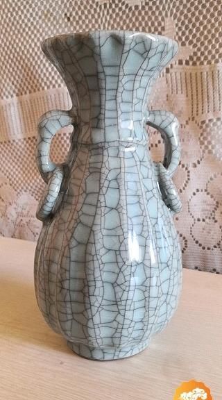 北宋官窑|宋代官窑双耳瓶赏析