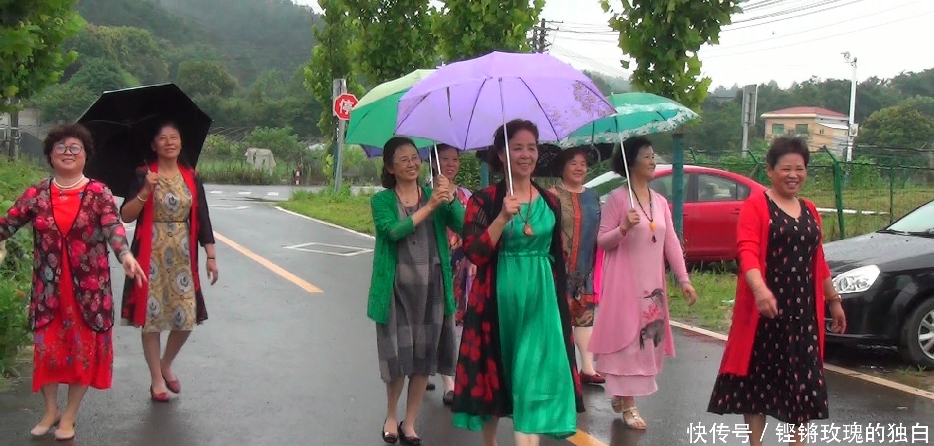  八中|马鞍山八中74届高中女生模特团：南京江宁竹庄生态园雨中走秀（音乐相册）