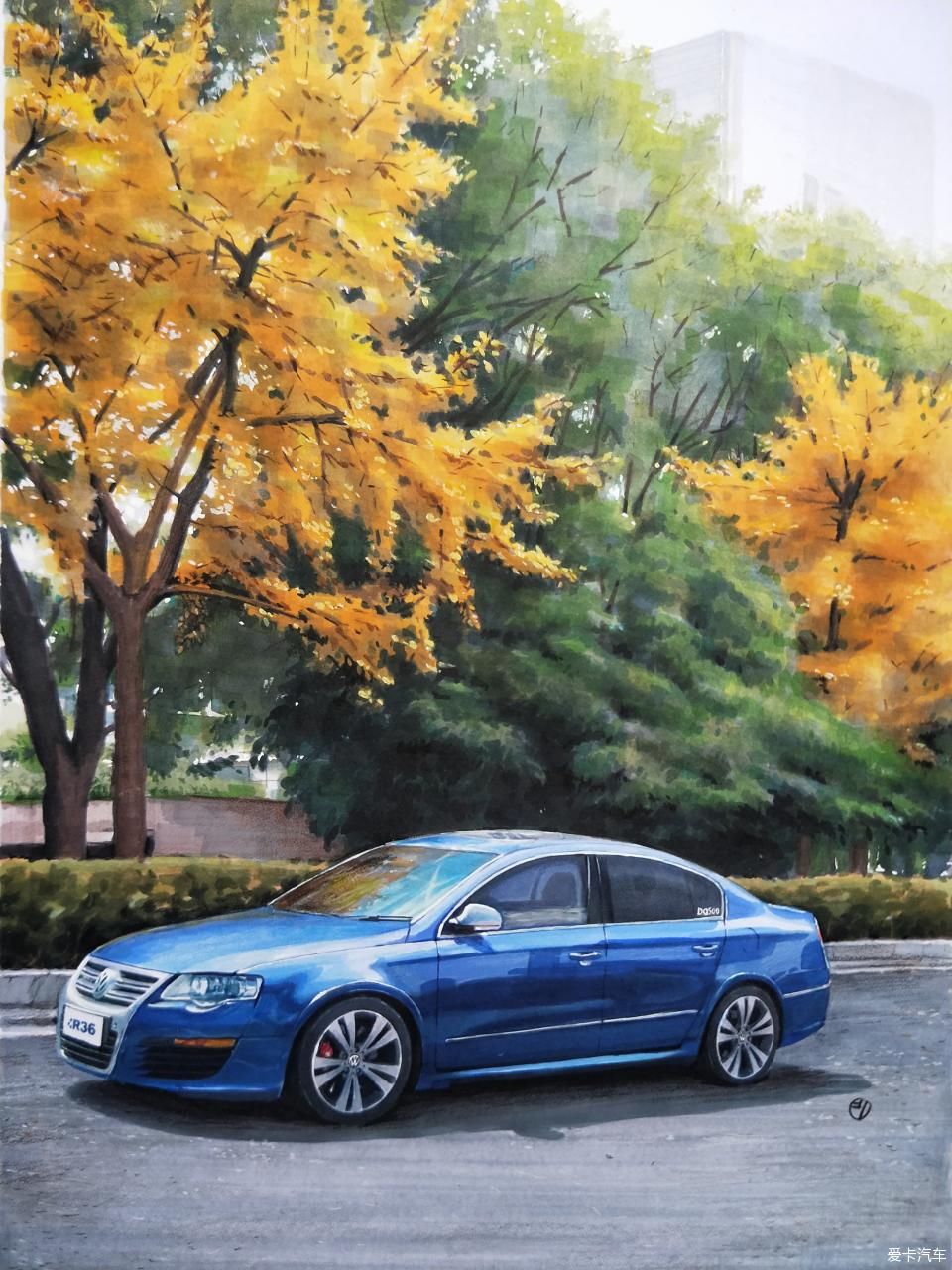  马克笔|汽车手绘半年报告 # 接触车手绘就是从一辆雷凌开始