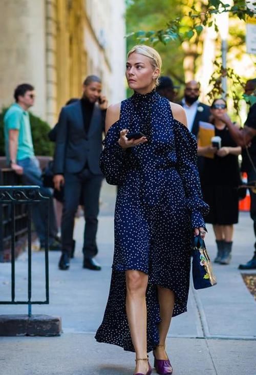 夏日|波点连衣裙来袭,get浓浓的复古风情,拯救你的夏日时尚