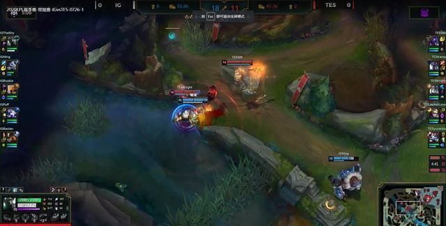 TES|LPL忍界大战尘埃落定，IG连拿两局险胜TES，积分榜第二！