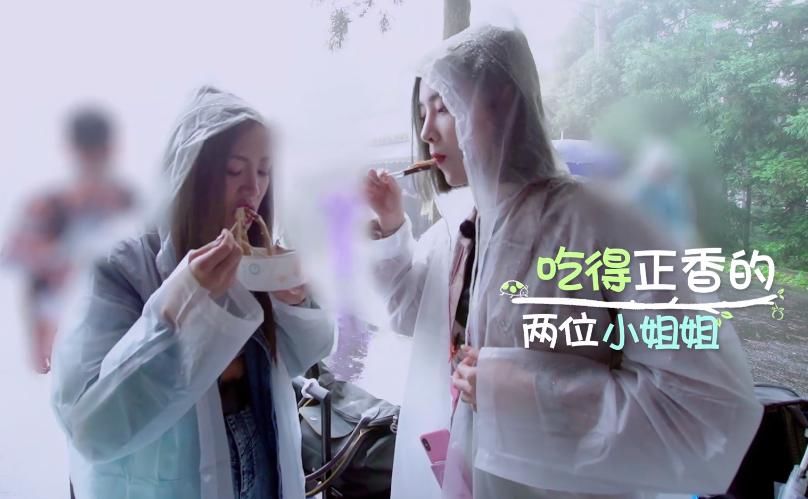  接地|郑爽陈哲远和THE9队员录制节目，雨天吃路边小吃，举止太接地气了