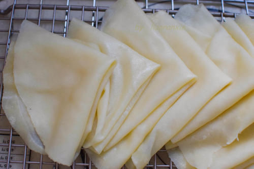  好吃|做了好多次薄饼，这种方法最简单，薄如纸，软如丝，卷菜特好吃