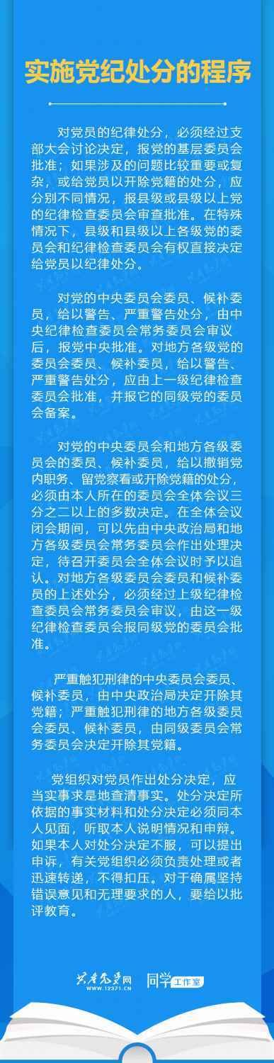 程序|实施党纪处分的程序