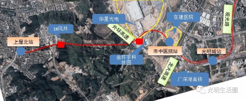  公明段|光明启动地铁13号线土整,各站点详细分布及规划曝光!