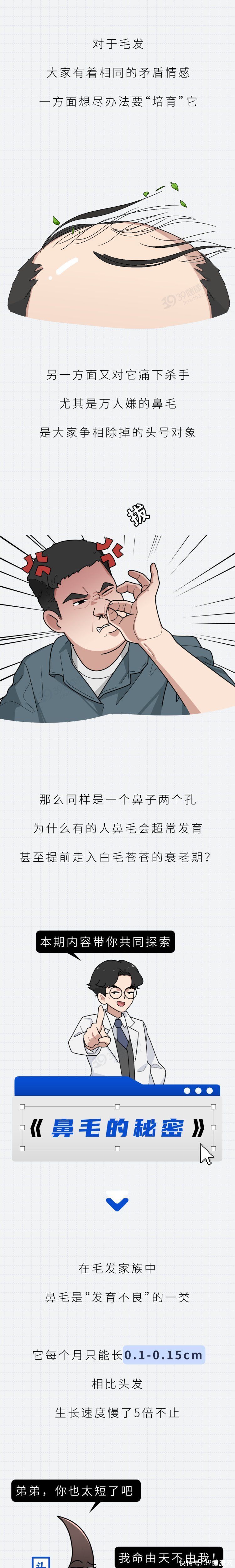 鼻毛总窜出来的男人暗示了什么(鼻毛“窜”出来的男人，有何不同？鼻毛旺盛可能暗示了这3点)
