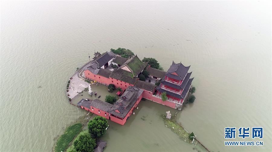 无人机照片|巢湖水位升至设防的百年一遇标准