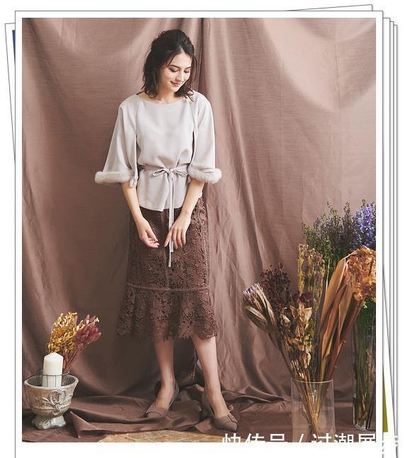 秋季|秋季蕾丝半身裙怎么搭?5种常用颜色30种流行搭配,穿出淑女风
