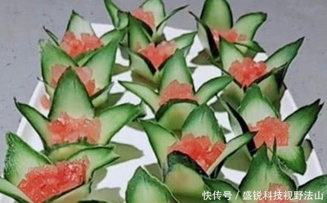 刀功|美国薄片黄瓜,韩国雕刻黄瓜,日本刺身黄瓜,看完中国后打扰了