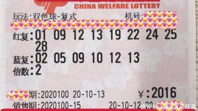 期晒票|双色球第2020100期晒票来了，多张复式票供参考