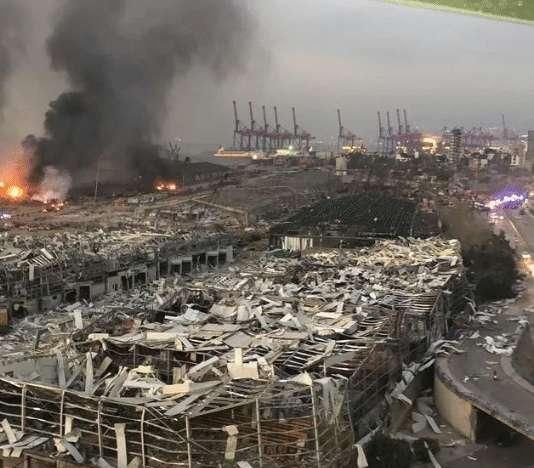 空壳|多栋高楼炸成“空壳”，黎巴嫩首都大爆炸前后对比