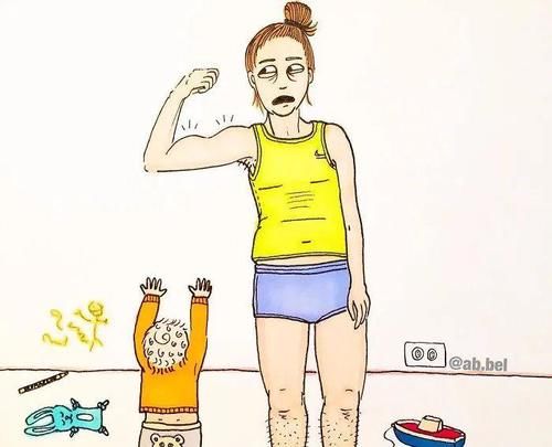  画下|一位妈妈用“怪异”的画风，画下她与熊孩子的日常，感动无数父母