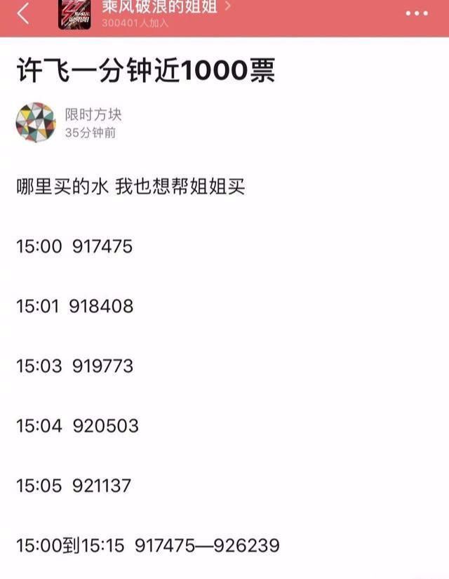  复活的排名|许飞卡位？一分钟近千票被骂刷票结果复活失败，这是白被骂了？