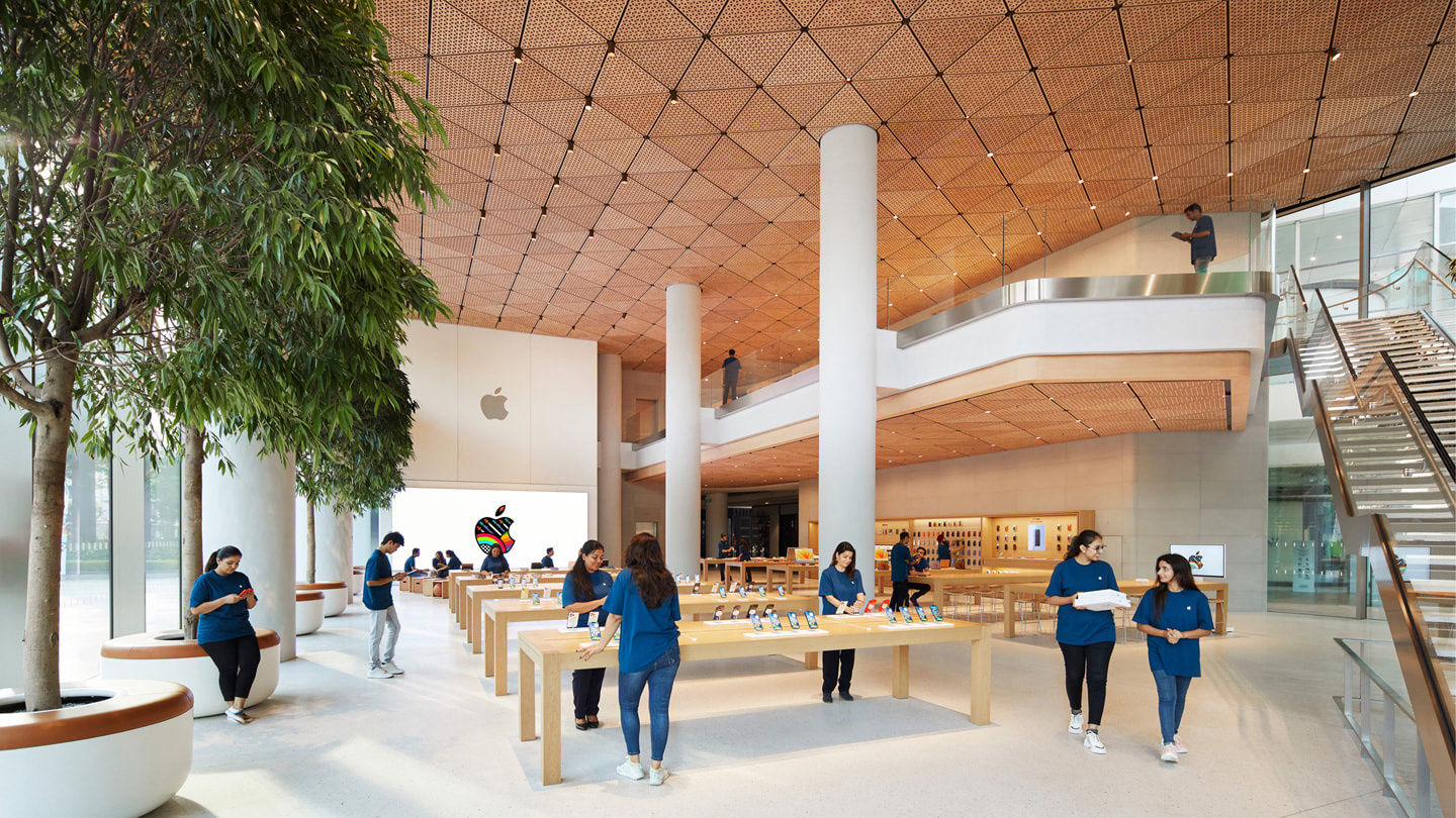 果印度首家Apple Store BKC零售店4月18日在孟买开业