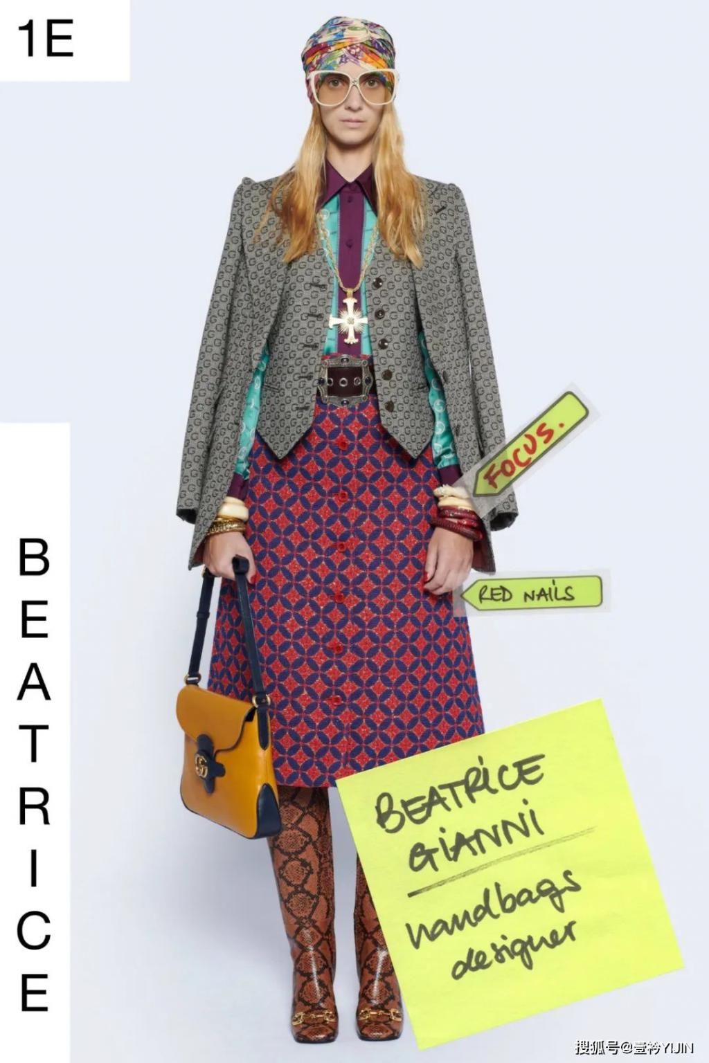  女孩|GUCCI 2021Resort | 打破常规时装周发布的便利贴女孩