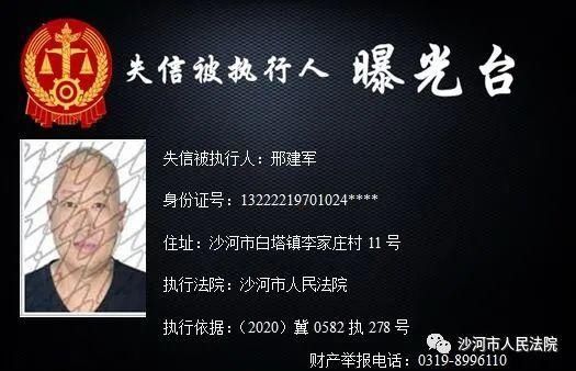 受限|邢台一地实名曝光！这20人将处处受限