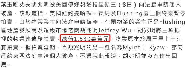  破产|叶玉卿富豪老公破产了？超1亿房产险被拍卖，此前一家住奢华古堡