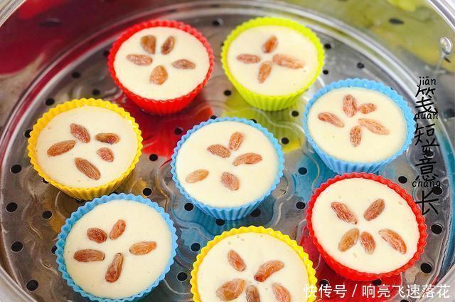 蛋糕|寒露将至,孩子爱上用小米做的蒸蛋糕,暄软香甜,不用烤箱也能做