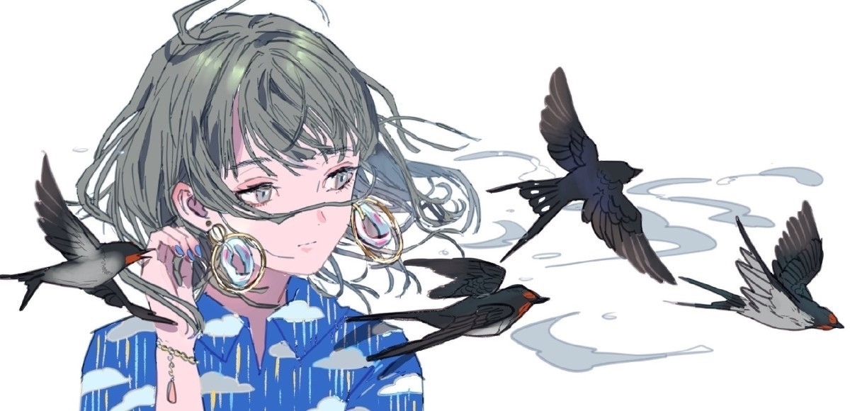  画师淵゛|黄绿色和水系色的光影少女，是夏天的味道呀，看着好舒服的漫画风