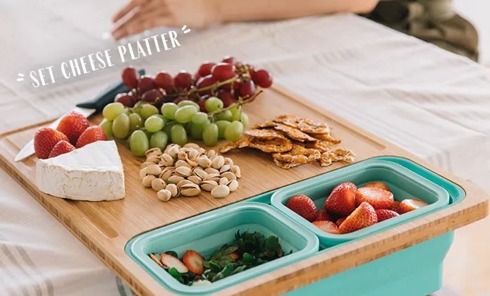  备菜|把砧板挖两个洞，切洗滤一次完成，备菜也可以很轻松