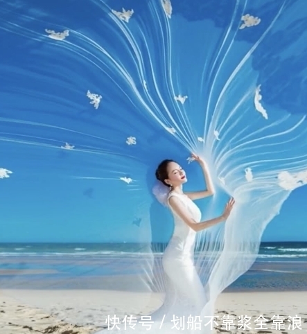 摄影师|新娘拍照将10米长纱巾披在身上,就像蚊帐,成片像在弹棉花