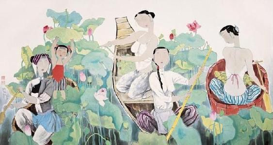 始觉|“乱入池中看不见，闻歌始觉有人来”，王昌龄的《采莲曲》