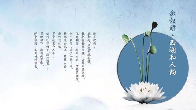  淡雅|淡雅荷花中国文化传统国学PPT模板