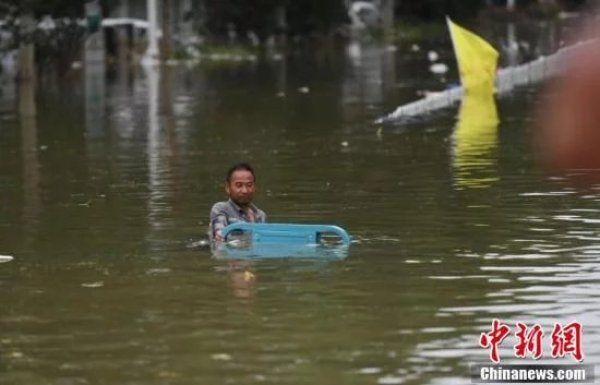 皋镇部分房屋被淹没|安徽巢湖柘皋镇被洪水围困