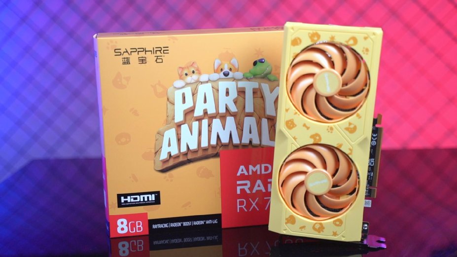 蓝宝石发布 RX 7600 猛兽派对版显卡：橙黄底色、卡通风格
