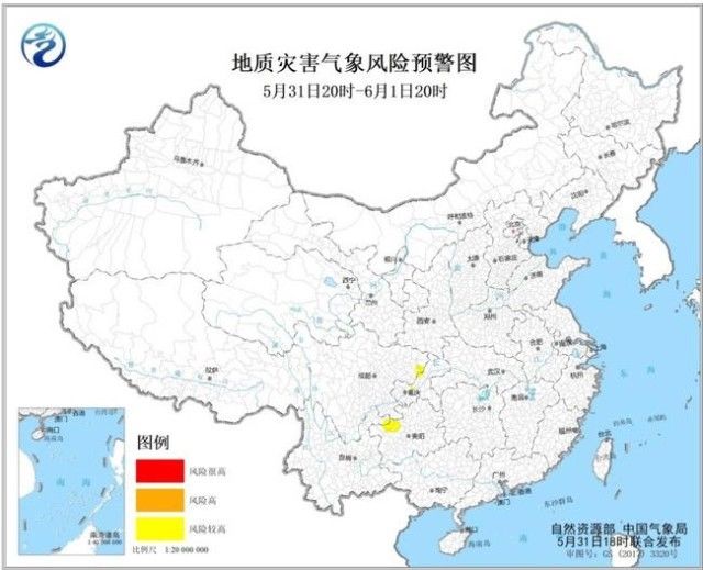 地质灾害气象风险预警：四川重庆贵州云南等局地风险较高