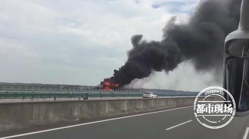  高速|吓人！“火车”开上高速，司机却毫不知情