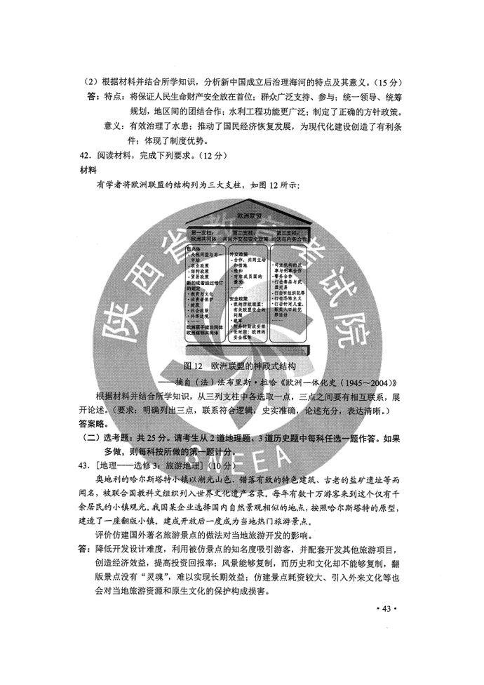  完整版|2020年陕西高考全科试题+参考答案 （完整版）|909扩散