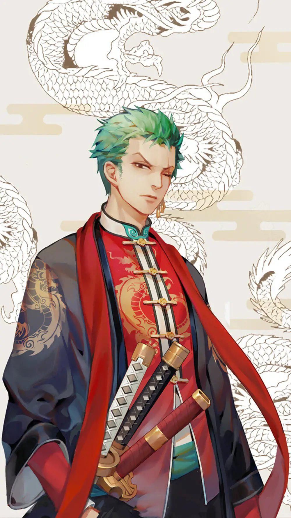 插画|国风版海贼王插画来了，你们觉得如何？