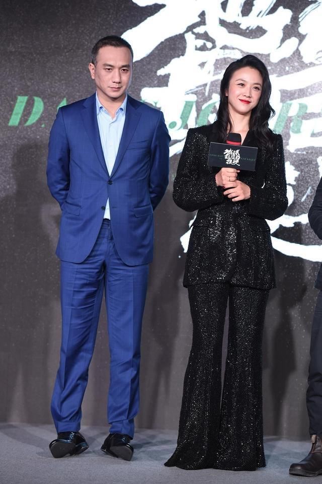  高级|汤唯又把西装穿火了！一袭亮片黑色西装配红唇，高级知性有女人味