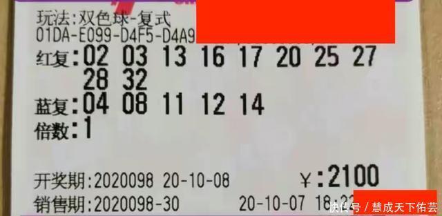 双色球|20098期双色球晒票,大复式即将爆发,千万大奖何去何从